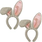 IGMaryBox 2PCS Bunny Ears Headband Rabbit Ears Headband Easter Bunny Ear Costume Headwear Animals Plush Hairbands for Halloween Party Cosplay