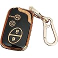 QIXIUBIA for Lexus Key Fob Cover Key Fob Shell with Keychain Fit for Lexus GX460 RX350 ES350 IS250 GX460 LX570 IS350 GS430 GS300 GS450h is-C is-F (For lexus B, Black)