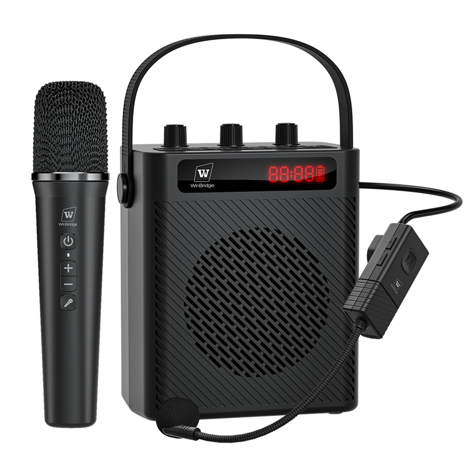 Photo 1 of Bluetooth 5.3 Wireless Voice Amplifier with 2 Wireless Microphones, 40W Portable Rechargeable PA System for Teachers, Indoor/Outdoor Events