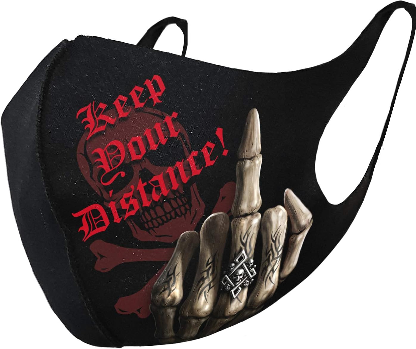 Spiral - Keep Your Distance - Face Masks - L Black, Multicolor