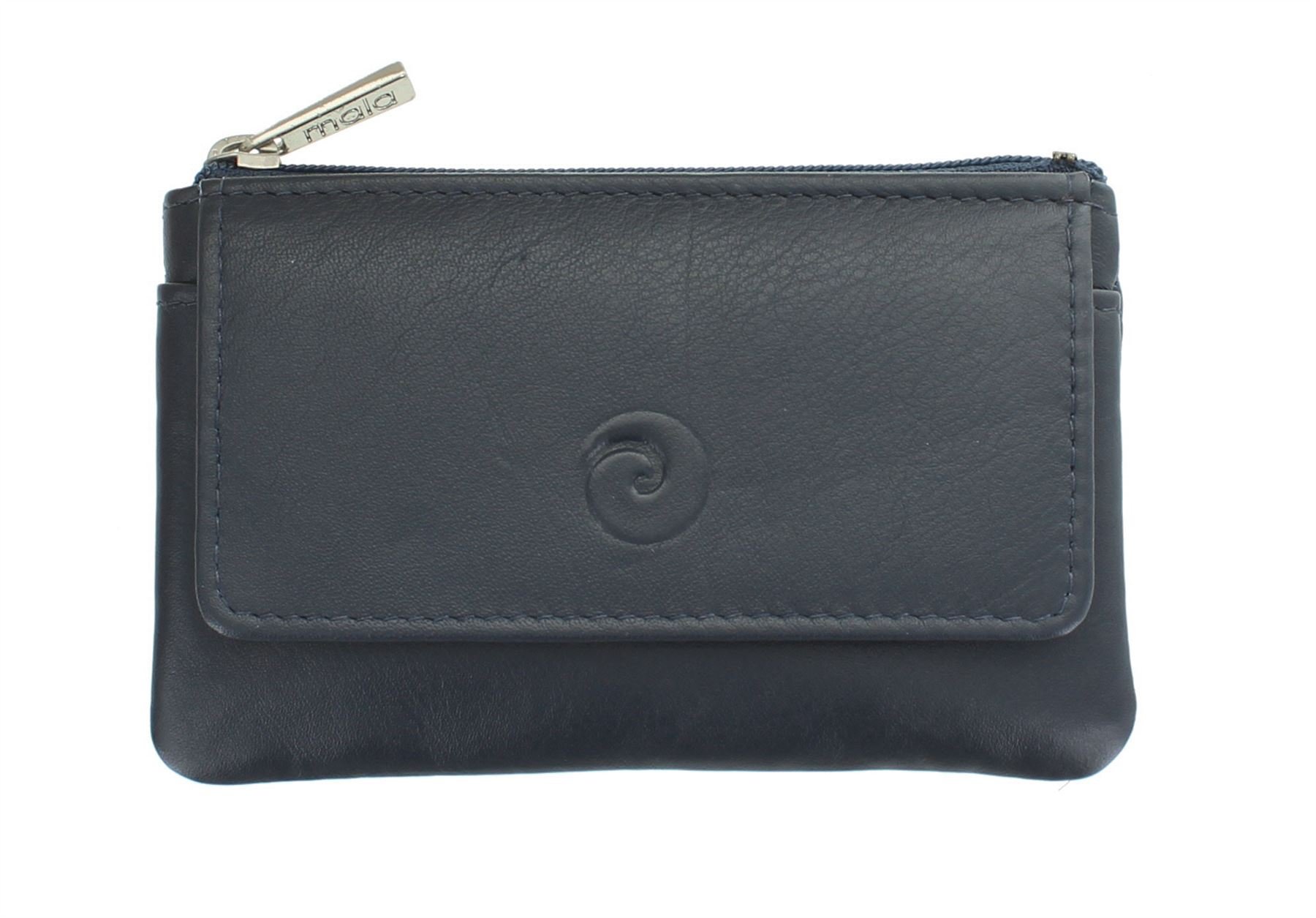 Mala Leather Origin Collection Leather Purse with RFID Protection 4110_5 Navy