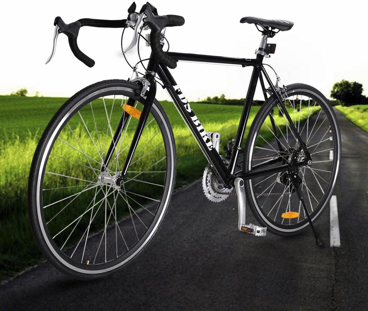 goplus road bike commuter bike shimano 700c aluminum 21 speed quick release racing bicycle