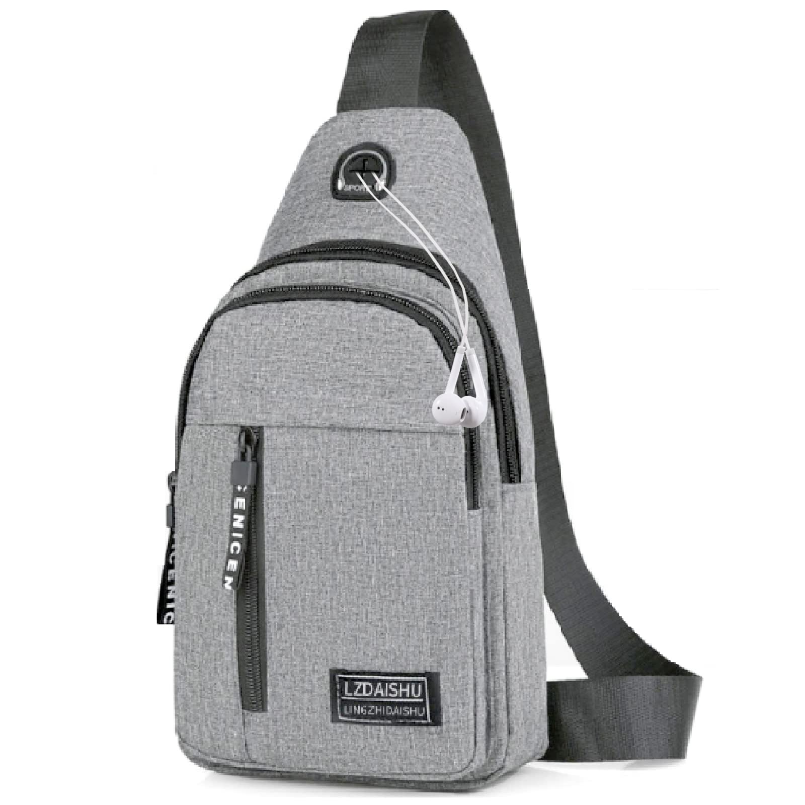 Yafe Sling Shoulder Backpack, Small Rucksack for Men Lightweight Nylon Sling Rucksack Bag Anti-theft Casual Men Women Bags for Hiking Cycling Outdoor Travelling