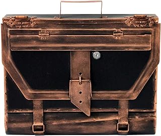 Wand Briefkasten Wandbriefkasten Postkasten Mailbox eckig Antik-Look mit Zeitungsrolle Zeitungsfach Zeitungsbox - Bronze