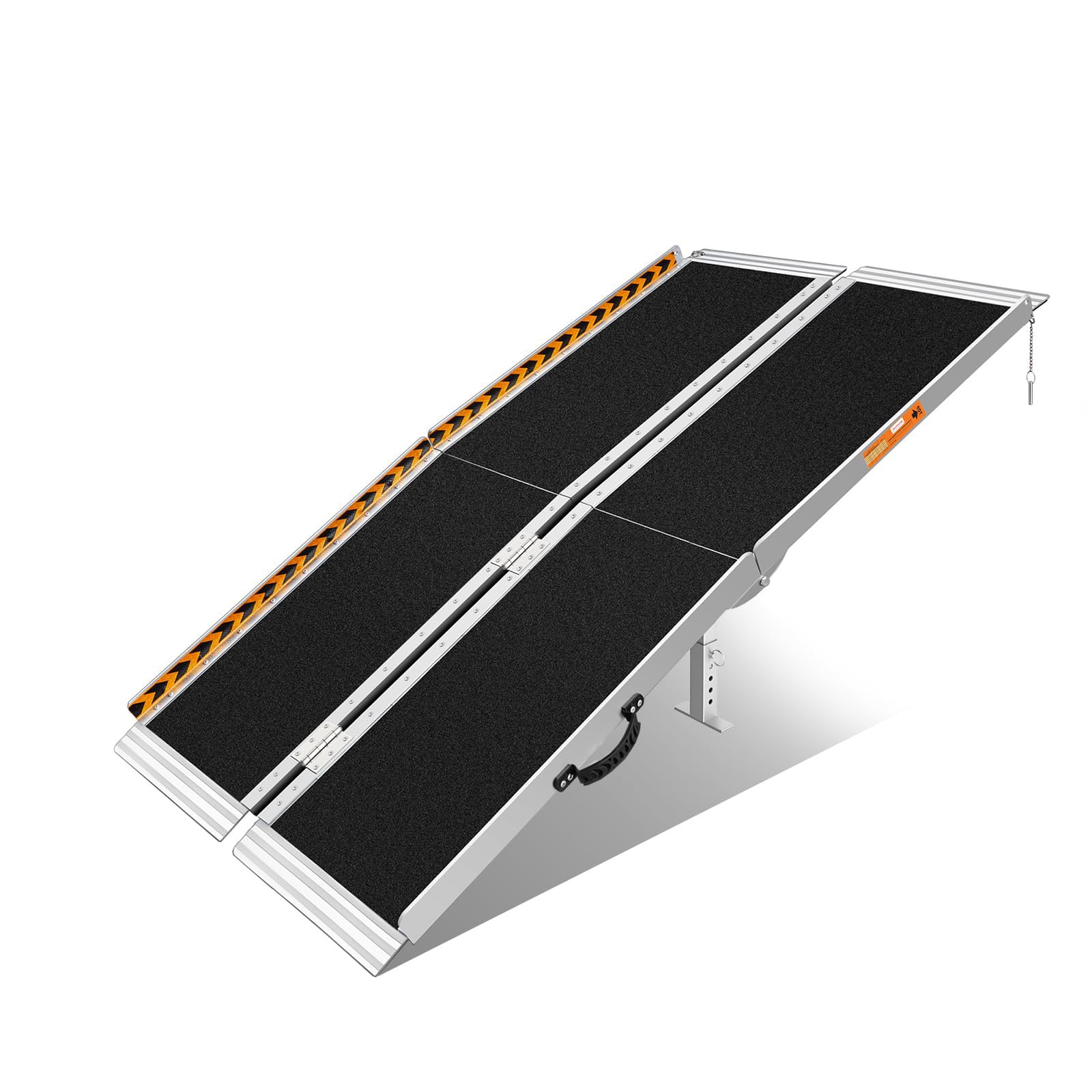 Photo 1 of FACHNUO 5 Feet Portable Wheelchair Ramp, Non-Skid Aluminum Handicap Ramps with Handle, Folding Threshold Wheel Chair Ramp for Home Steps, Stairs, Entry, Threshold, Doorways, Scooter, 800LBS Capacity