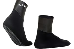 Cressi 5mm Neoprene Scuba Diving Socks for Preventing Heat Loss with Non-Slip Sole: Sarago 5mm - Designed in Italy