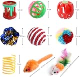 Wefine 20 Pcs Cat Toys Indoor Collapsible Tunnel Interactive Feather Wand Balls view 6
