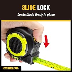 Komelon 25-Ft Retraction Control Tape Measure with