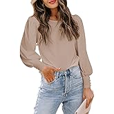 DOROSE Womens Tops Puff Sleeve Blouses Dressy Casual Work T Shirts