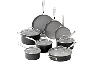 Granitestone 13 Pc Ceramic Pots and Pans Set Non Stick Cookware Set, Kitchen Cookware Sets, Pot and Pan Set, Hard Anodized Ceramic Cookware Set, Nonstick Cookware Set, Dishwasher Safe