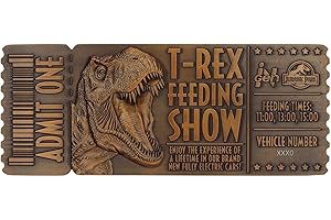 Jurassic Park Feeding Show Ticket Metal Replica