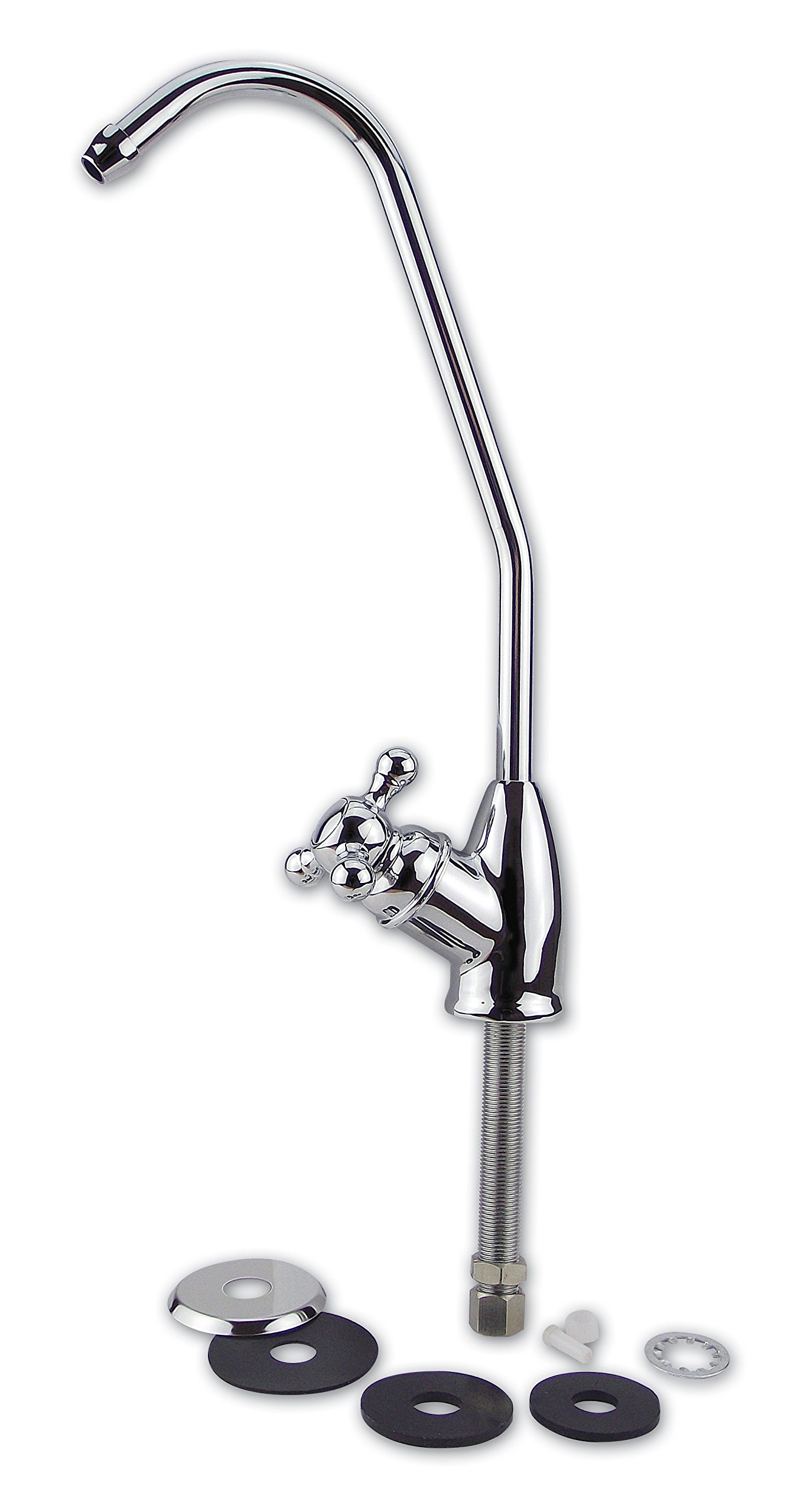 Finerfilters Drinking Water Filter Tap, Chrome Bobble Foot, Fits All Water Filter Systems & RO