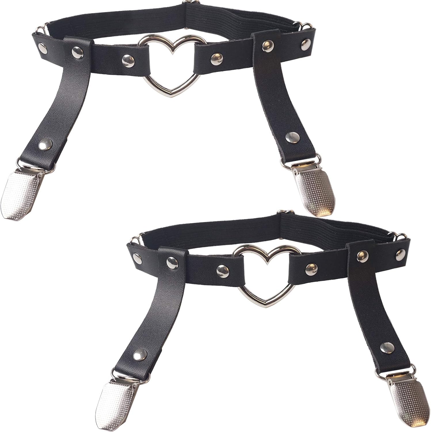 ETHOON Leg Garters Belt Adjustable Heart Harness with 2