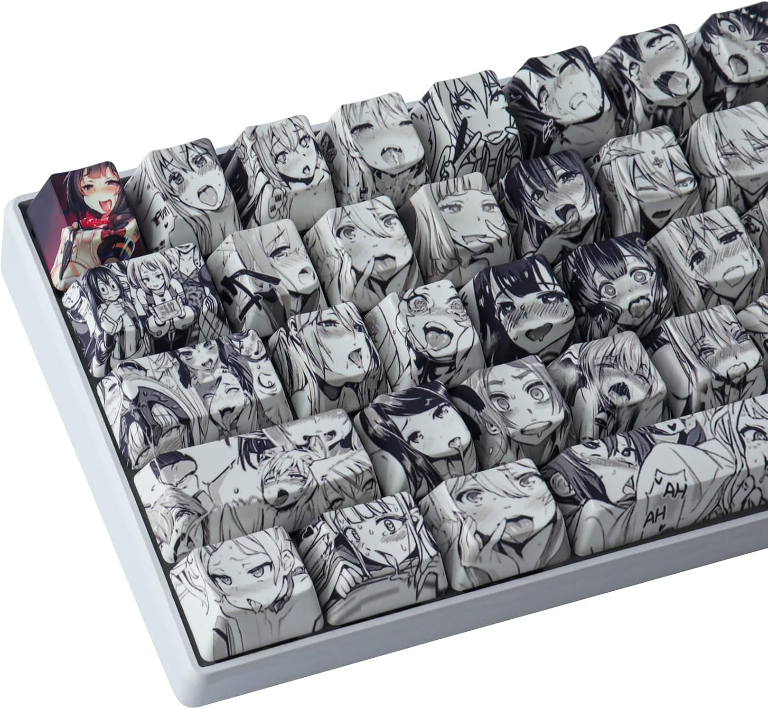 Sunzit 108 Keys OEM PBT Keycaps, Dye Sublimation Japanese Anime, Cherry Gateron Kailh Switch Mechanical Keyboard Keycaps