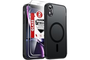 LeYi Compatible for iPhone XR-Phone-Case: iPhone XR Case with Screen Protector, Shockproof Full Body Protection, Translucent 
