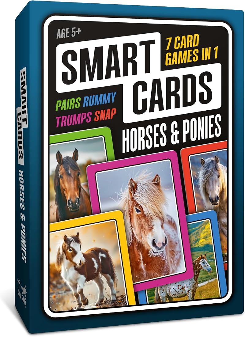 Smart Cards Smart Cards Horse & Pony Card Game 7 Games Travel Pack