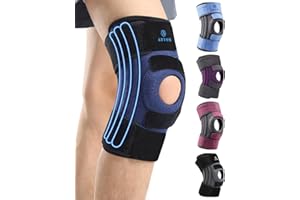 ABYON Knee Brace for Women & Men Meniscus Tear, ACL, Arthritis, Knee Support with Triple Side Stabilizers and Adjustable 360° Wraparound Strap for Maximum Knee Pain Support and Fast Recovery - Please Check How To Size Video