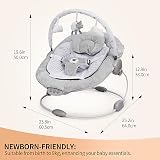 LADIDA Soft Padded Lamb Bouncer 0-6 Months Soothing Music Vibration view 4