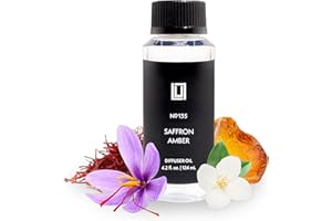 LULU CANDLES Aroma by Lulu - Saffron & Amber - Luxury Fragrance Oil for Waterless Cold Air Diffusers - Aromatherapy Fragrance Oil Blend for The Home or Office