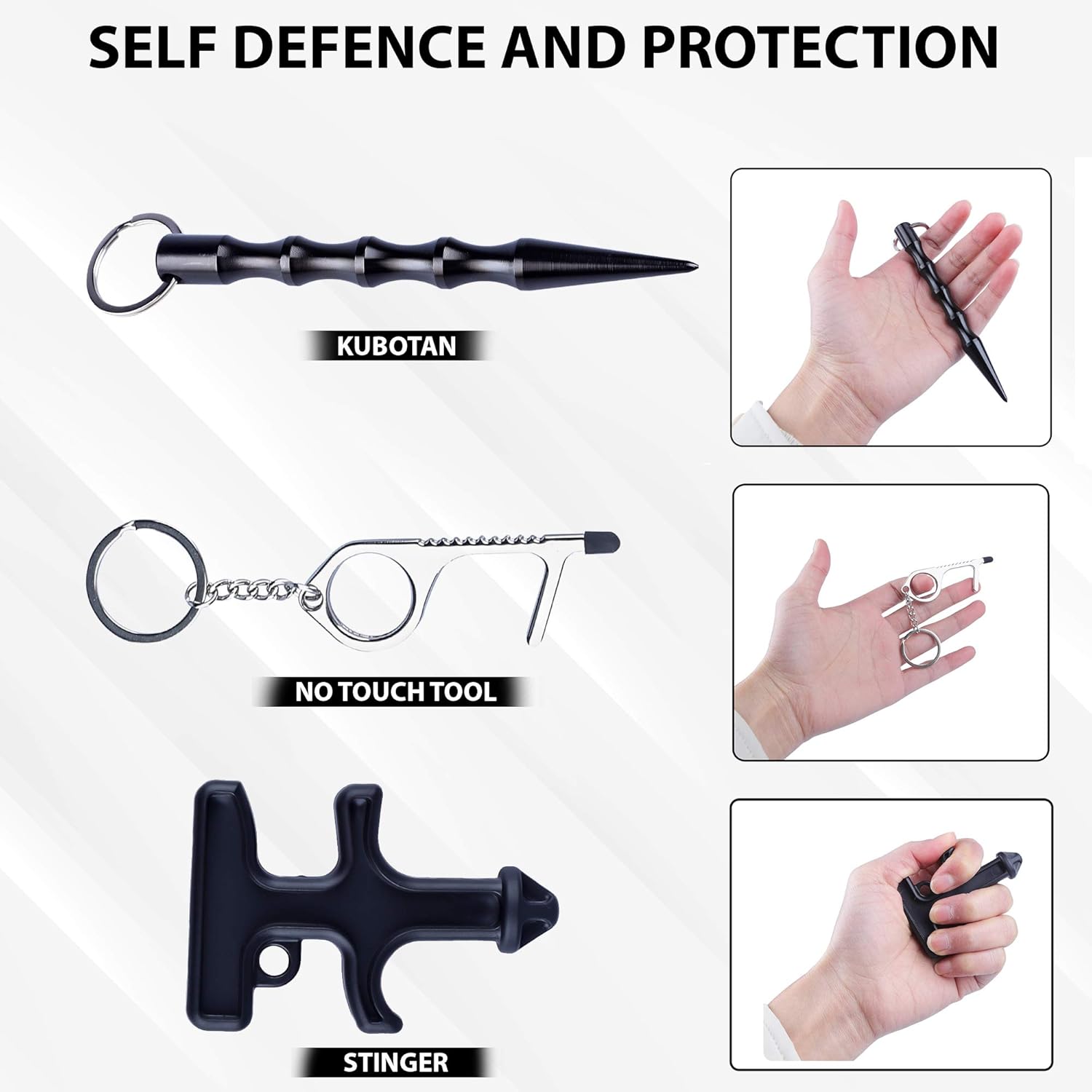 Emergency Whistle Protection And Safety In Keychain Two Self Defense Keychain And No Touch Tool Dorvus 5 In 1 Self Defense Kit For Women Personal Alarm Electronics Horns Sirens Usininz Ro