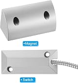 PATIKIL Garage Door Magnetic Reed Switch NO Sensor w/ Adjustable Bracket Zinc view 3