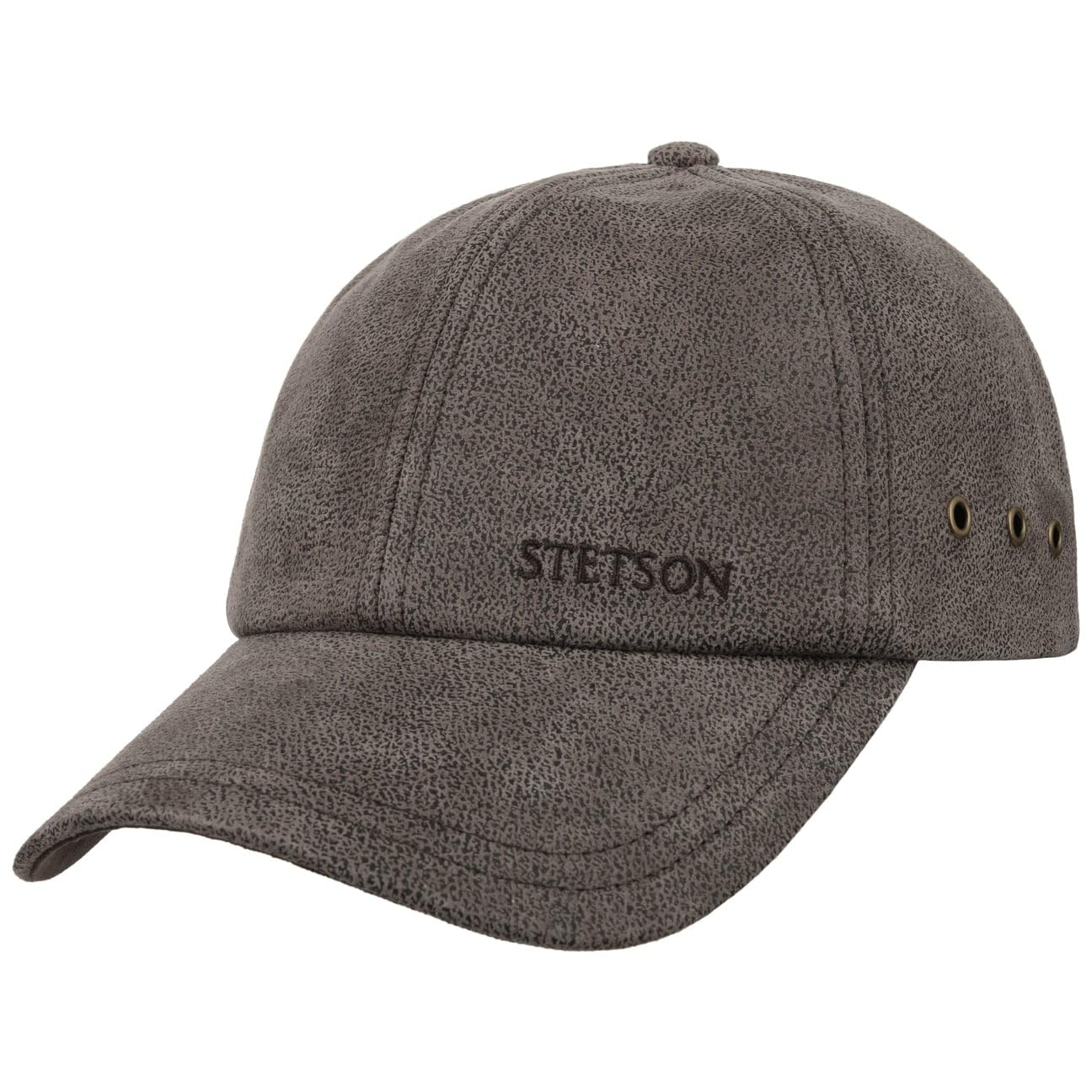 Stetson Liberty 6 Panel Baseball Cap Vintage Pigskin Leather Strapback Uni Men Summer Winter Brown One Size