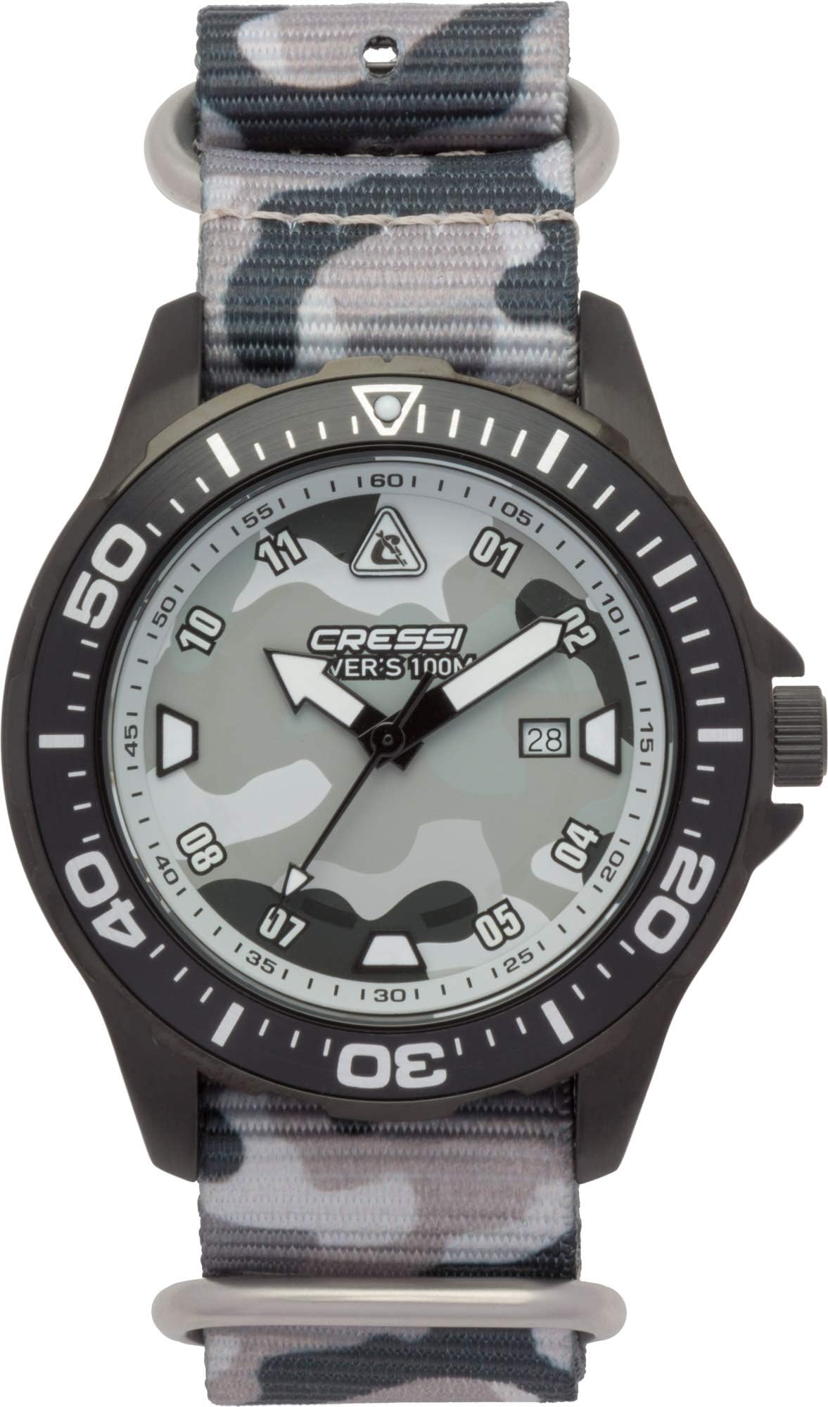 Cressi Manta Watch Colorama - Professionelle Taucheruhr, widerstandsfähig 100m/10 ATM