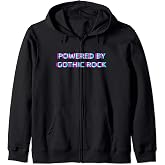 Powered By Gothic Rock Music Festival Outfit Zip Hoodie