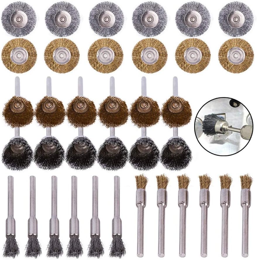 Kit Spazzole Metalliche 24 Pezzi - Acciaio Inox E Ottone, Per Trapano E Smerigliatrice - Foto 2