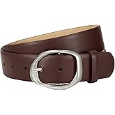 JASGOOD Women Leather Belts with Silver Buckle Fashion Leather Waist Belt Ladies Casual Belt for Jens Pants