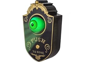 YIHAOSSING Halloween Decoration,Halloween Doorbell, One Eyed Doorbell with Spooky Sounds,Props for Haunted House Party Decor