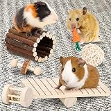BBjinronjy Hamster Chew Toys Set Wooden Molar Tools for Small Rodents view 3