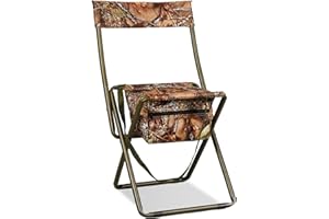 Folding Camping Chair,Portable High-Back Hunting Chair, Lightweight Hunting Stool w/Storage Bag,Shoulder Strap,for Camping,Hi
