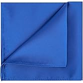 KissTies 1PC/6PCS Satin Pocket Square Solid Color Handkerchief + Gift Box