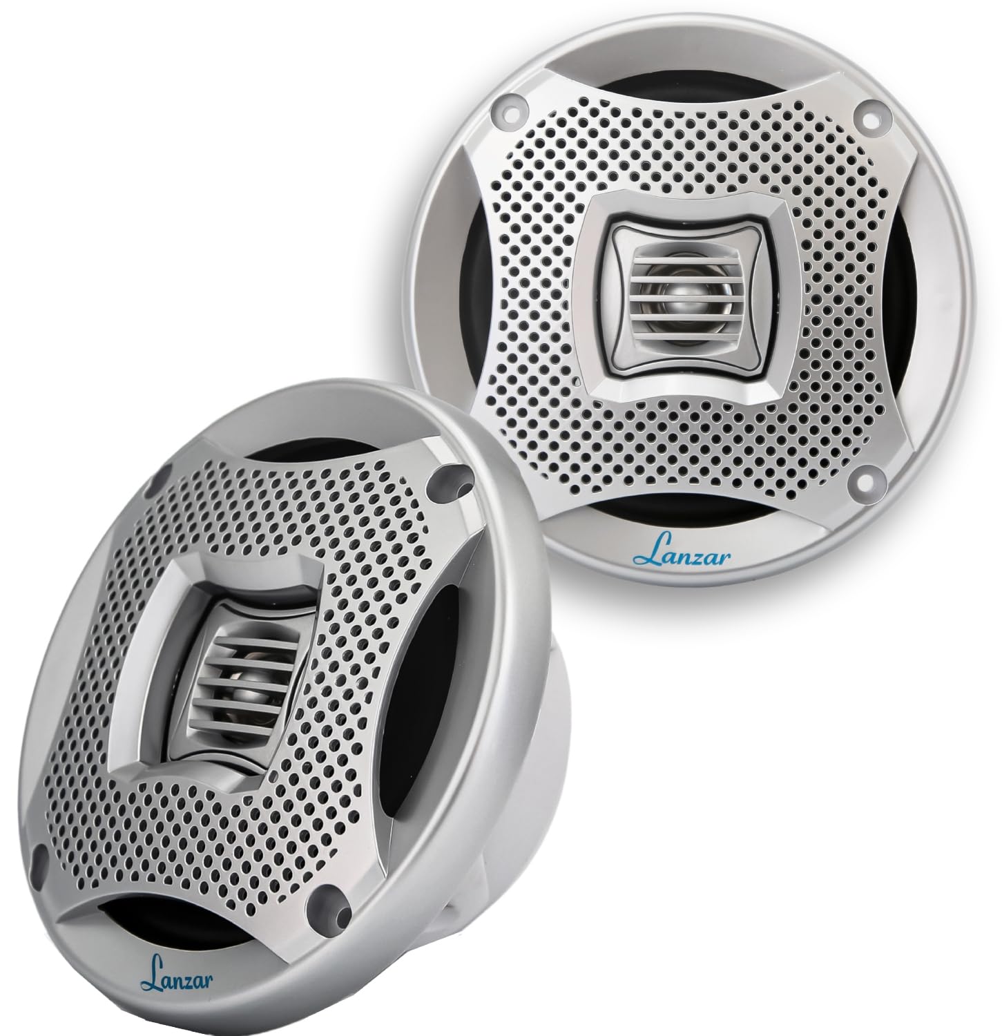 Lanzar AQ6CXS 400W 6.5 inch 2-Way Marine Speakers - Silver
