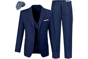 LOPEN STU Boys' Suit Kids Formal Tuxedo Suits for Boys Wedding Outfits Dress Vest Pants Suspenders Set Adjustable Waist