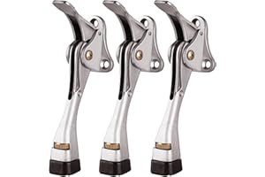 GROTHEORY Door Stoppers Kickdown Door Stops Set of 3 Heavy Duty Doorstops Door Stops for Bottom of Door 4 Inch Easy Kick Down Door Stoppers Floor and Release Adjustable Door Stops