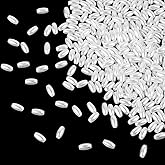 KALIONE 1000 Pieces Oat Rice Beads Loose Beads for Jewelry Making, ABS White Long Pearls Beads with 2mm Hole for DIY Bracelet Necklace Earring Beading Jewelry Art Crafts Making Supplies, 0.15 x 0.29In