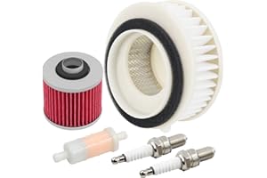 OuYi Motorcycle Air Filter & Oil Filter & Fuel Filter & Spark Plug Compatible with Yamaha XVS650 V-Star 650 Custom 1998-2011 XVS650AT V-Star Silverado 2003-2010 XVS650 DragStar 1997-2003
