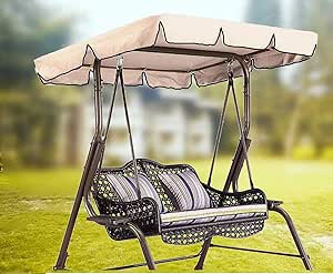 mychoose Toldo de Repuesto para Columpio de jardín de 3 plazas