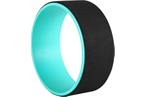 Exerz Yoga Wheel Pilates Roller Muscle Tension Release - Dia 33cm x W 14 cm - Stretching, Balancing, Increasing Flexibility and Improving Backbends - Relieve Pain and Stress (Black)