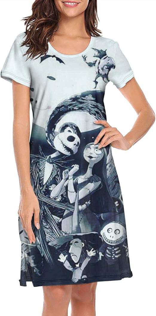 SallyNightmareBeforeChristmas Sleepwear Women's Nightgown Cotton
