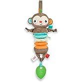 Bright Starts Pull, Play & Boogie Musical Activity Toy for Stroller - Monkey - Unisex, Newborn +