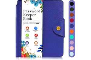 Password Book with Alphabetical Tabs, Elegant PU Leather Password Keeper Book, Small Password Journal to Record Contacts, Spe