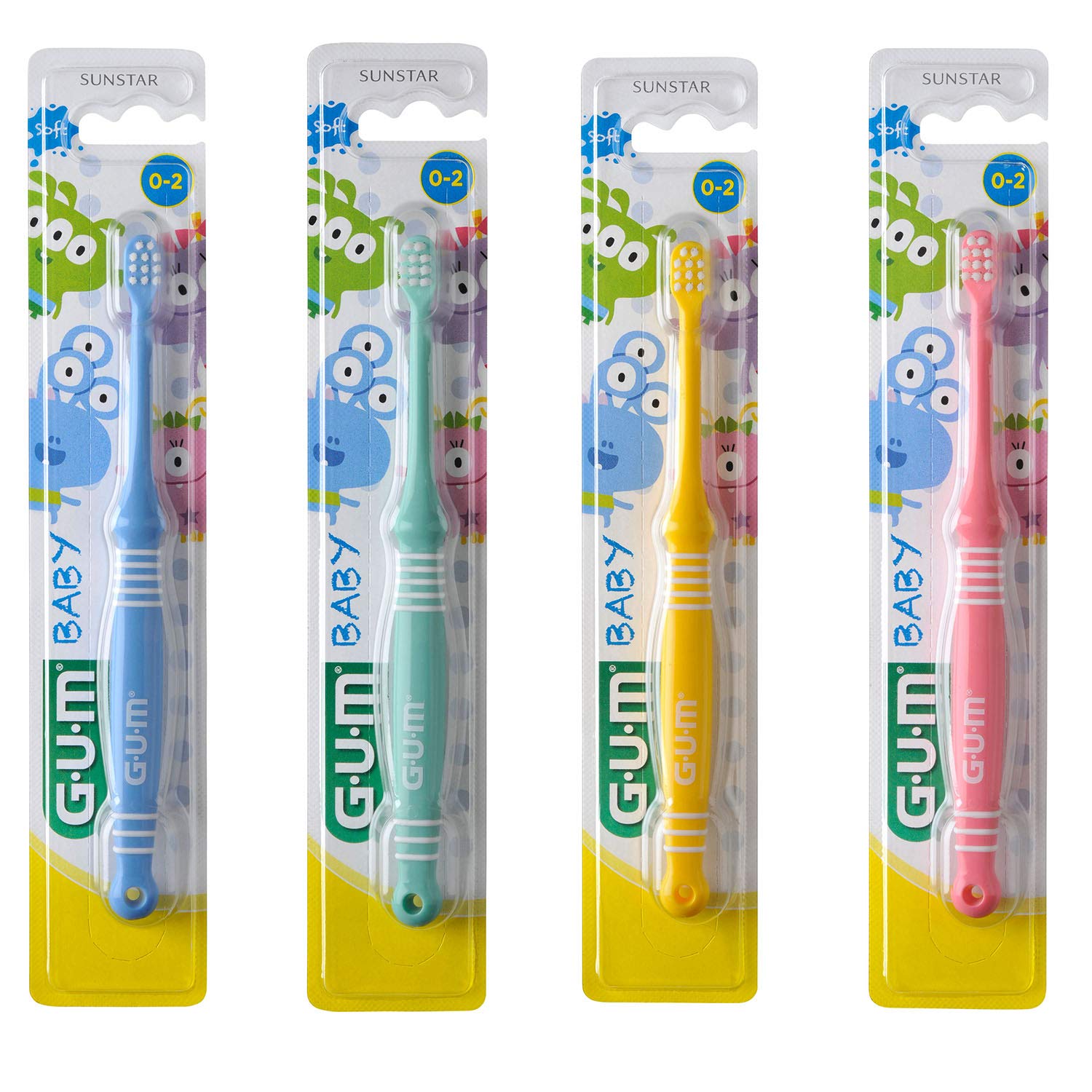 Gum Baby Monster Toothbrush, Value Pack of 12 (12x 1 piece)