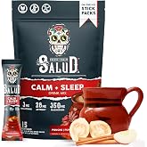 Salud 2-in-1 Calm + Sleep Drink Mix, Punch | Melatonin, Magnesium, Saffron Extract, L-Theanine, Non-GMO, Gluten Free, Vegan, Low Calorie, 1g of Sugar (15 Servings)