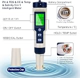 Flintronic 5-in-1 pH Meter Water Quality Tester for Pools & Aquariums view 2