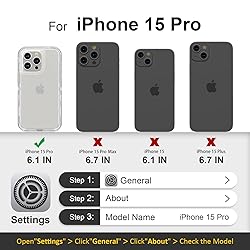 Follaroma for iPhone 15 Pro Case, Heavy Duty