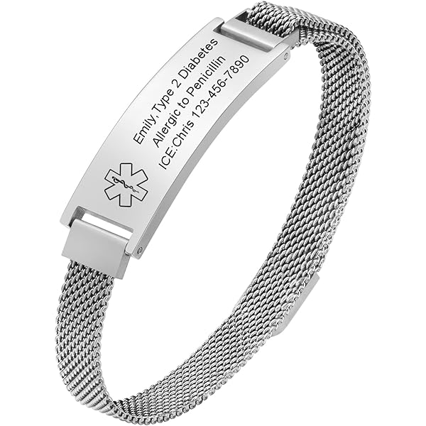 Bracelets For Women Diy Medical Alert Id Bracelets Braided Leather