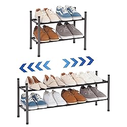 STORAGE MANIAC Expandable Shoe Rack, 8 Pairs